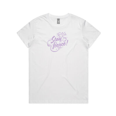 IWDA Maple SHE/HER Tee – White / Mauve Thumbnail