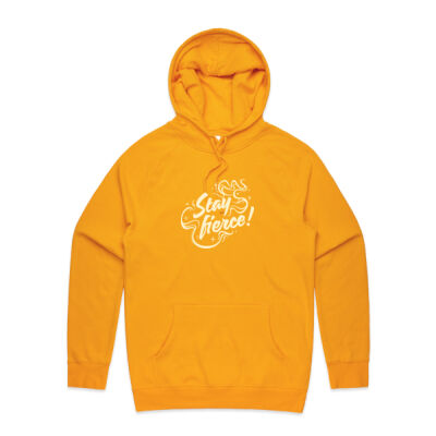 'Stay Fierce' Adult Hoodie – Yellow / Cream Thumbnail